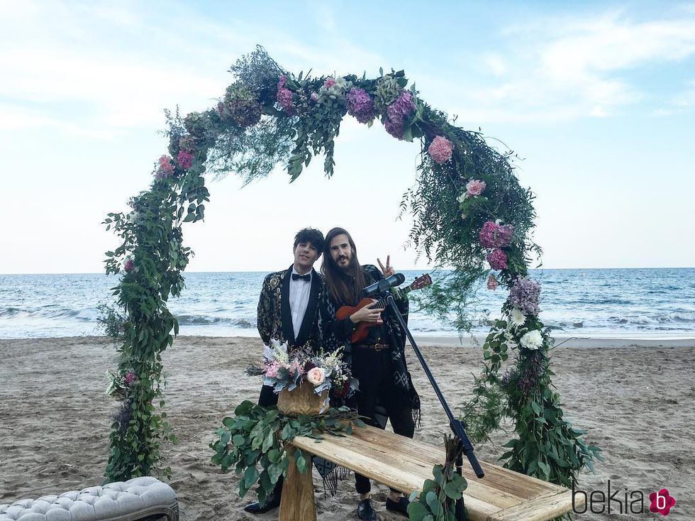 Javier Calvo y Carlos Sadness en la boda de Dulceida y Alba