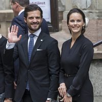 Carlos Felipe de Suecia y Sofia Hellqvist en la apertura del Parlamento 2016